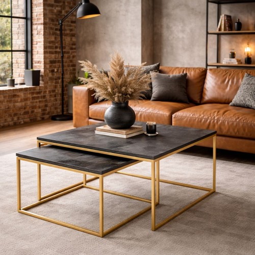 Zestaw stolików 65x65+55x55 kawowych