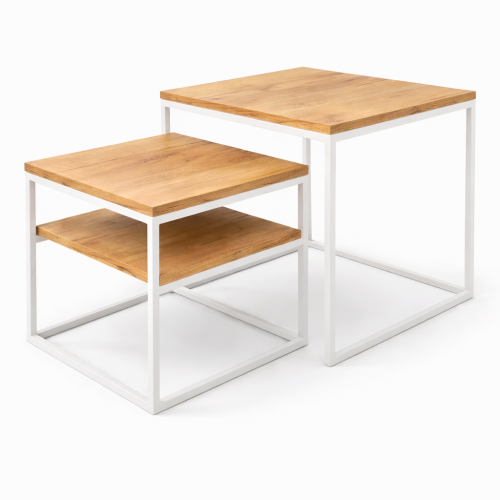 Zestaw stolików kawowych 50x50x50+40x40x40