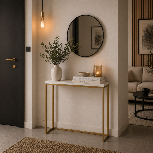 Konsolka, toaletka bez dolnego łączenia 68x18x82