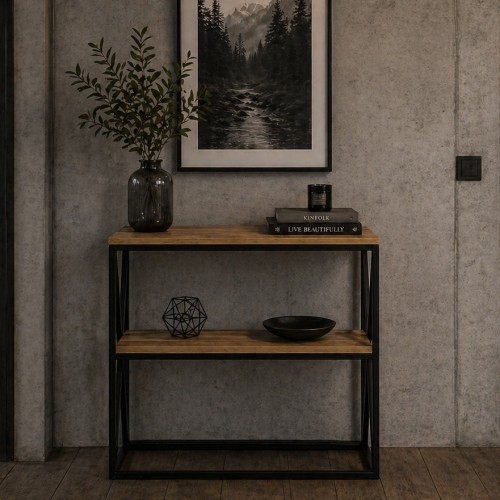 Konsolka, toaletka z półką "X" po bokach