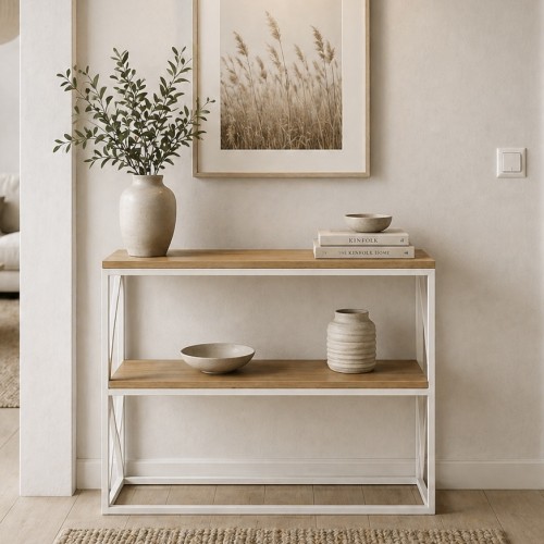 Konsolka, toaletka z półką "X" po bokach