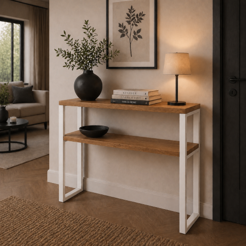 konsola z półką styl industrialny loft profil 40x20