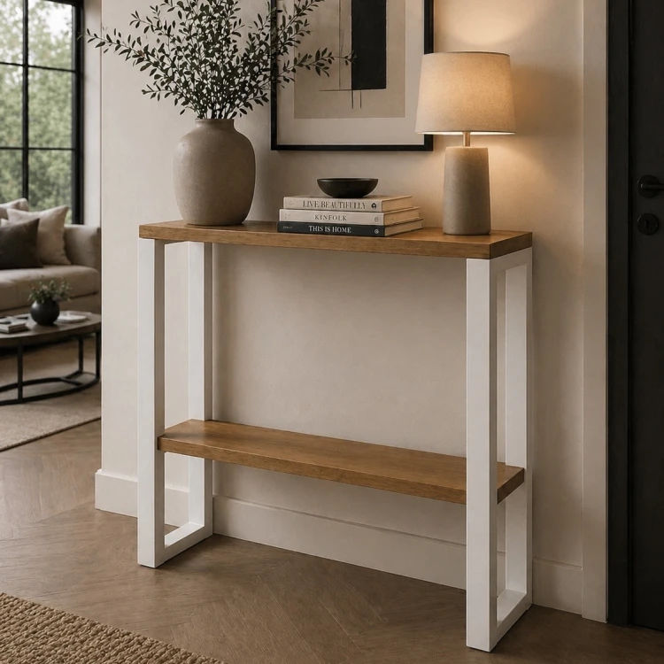 konsola z półką styl industrialny loft profil 60x20