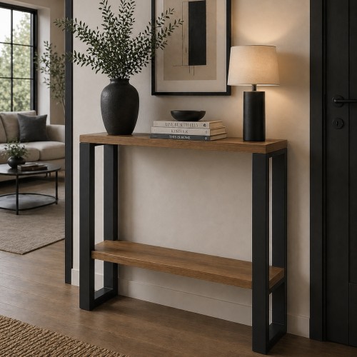 konsola z półką styl industrialny loft profil 60x20