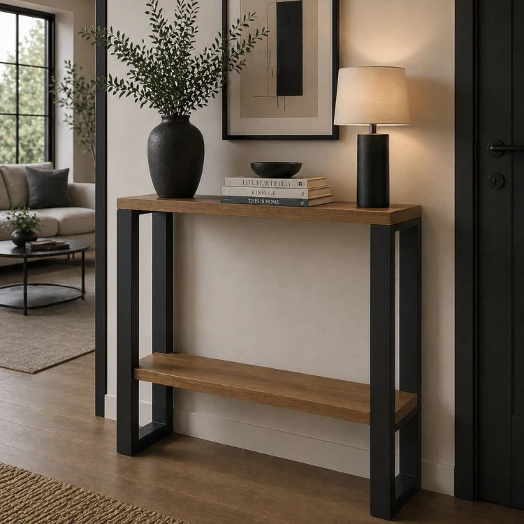 konsola z półką styl industrialny loft profil 60x20