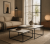 Zestaw stolików 80x60+60x50 kawowych styl industrialny loft