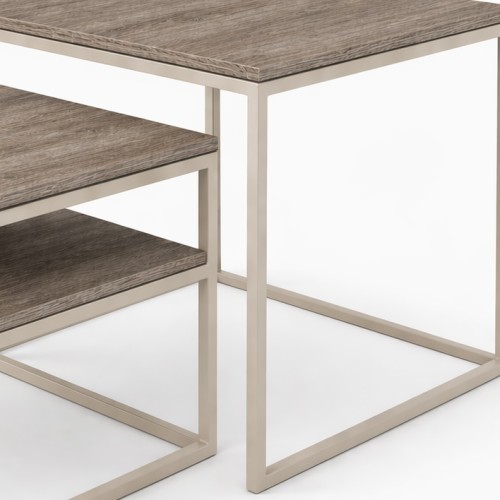 Zestaw stolików kawowych 50x50x50+40x40x40 z półka