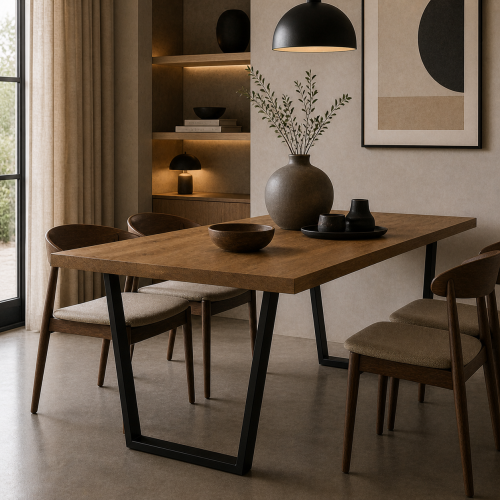 noga stalowa trapez do barku wyspy kuchennej 87,5 cm profil 60x20 loft