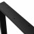noga metalowa z półką do konsoli, toaletki 25x85 czarne loft profil 60x20