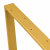 Noga stalowa 60x72 złota loft 60x20