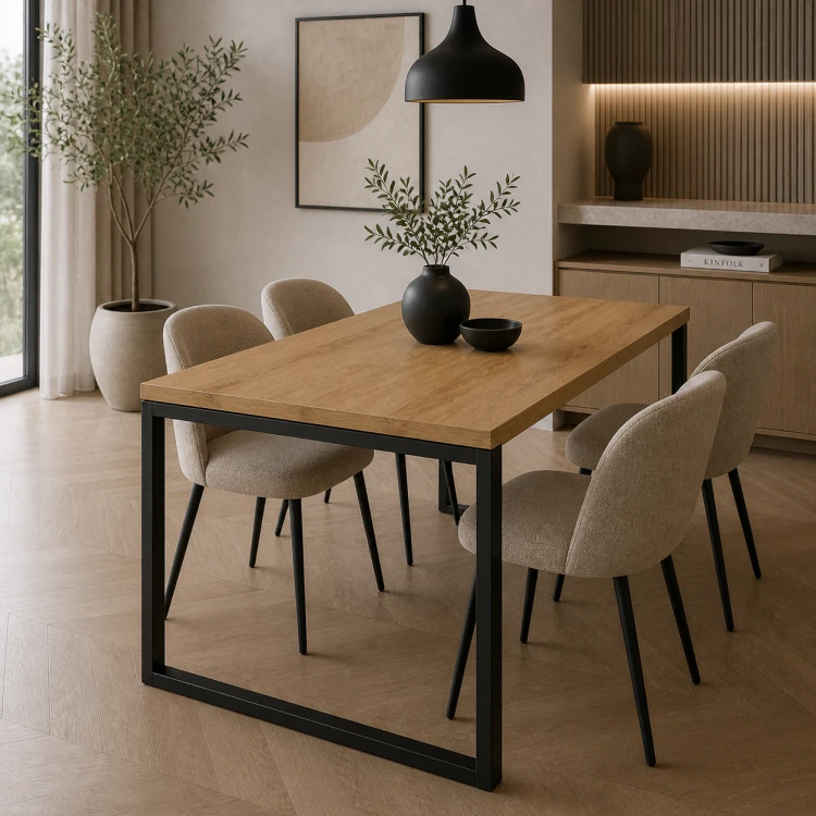 nogi stalowe do stołu 60x87 loft czarne profil 60x20