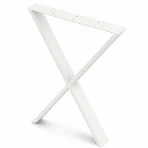 nogi stalowe X do stołu 50x72 białe loft profil 80x20