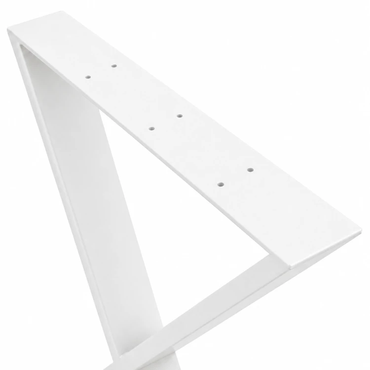 nogi stalowe X do stołu 50x72 białe loft profil 80x20