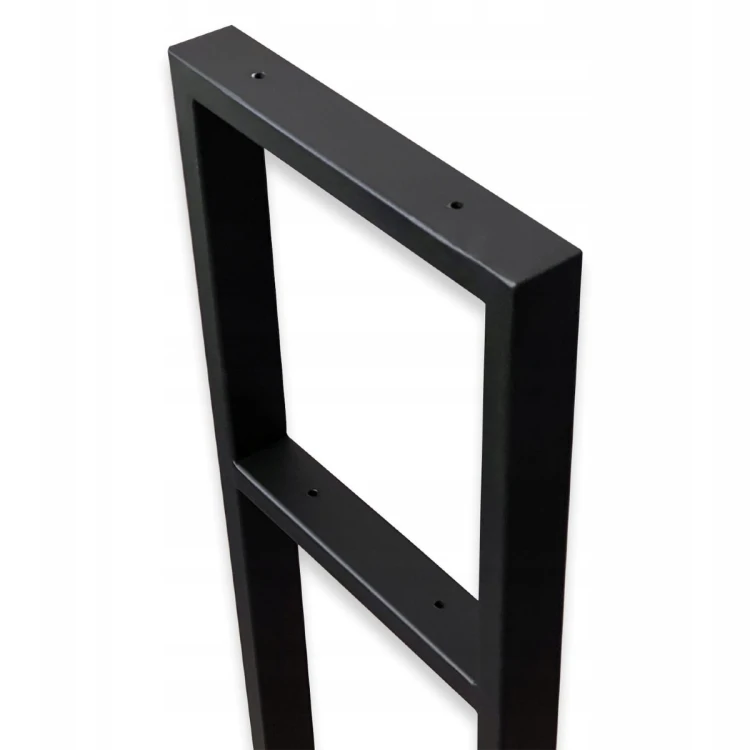 noga stalowa do konsoli 25x85 z półką loft czarne profil 40x20