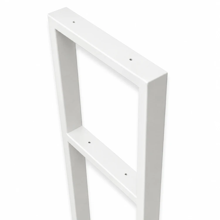 noga stalowa do konsoli 25x85 z półką loft biała profil 40x20