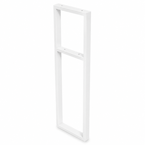 noga stalowa do konsoli 25x85 z półką loft biała profil 40x20