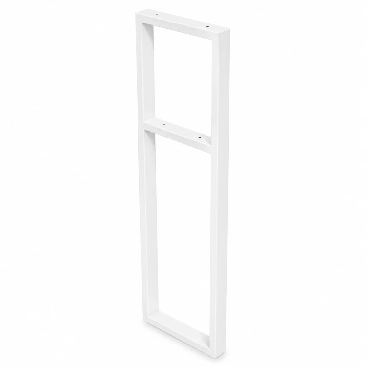 noga stalowa do konsoli 25x85 z półką loft biała profil 40x20