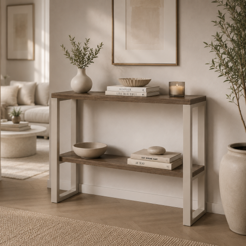 Konsolka, toaletka, konsola z półką styl industrialny loft profil 60x20