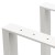 Białe nogi do stołu 40×100 cm – detal profilu stalowego 40×20 mm