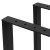 Czarne nogi do stołu 40×100 cm – detal profilu stalowego 40×20 mm