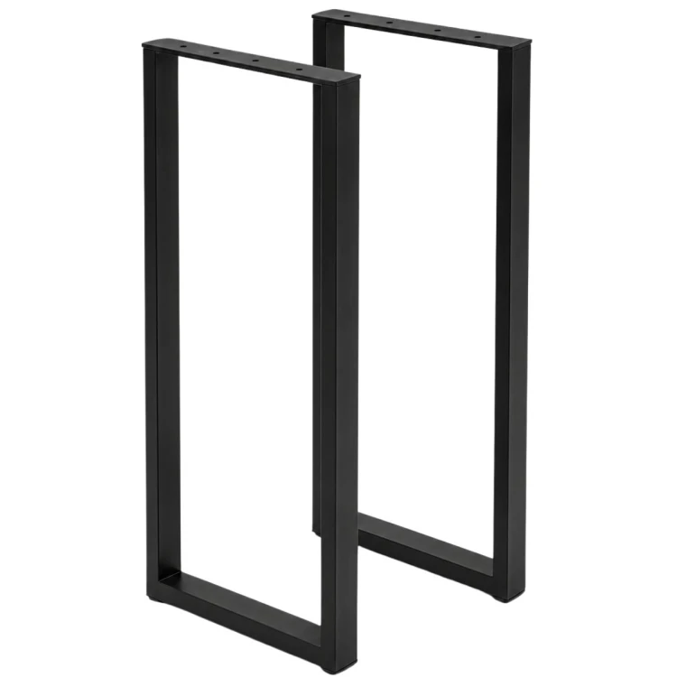 Czarne nogi metalowe 40×100 cm do stołu, wyspy i barku – komplet 2 szt.