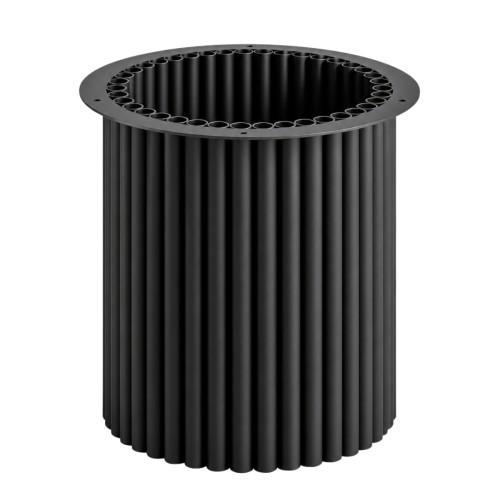 Noga metalowa ryflowana Ø30x40 cm do stolika kawowego czarna STALWELD FOR HOME