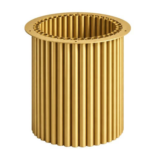 Noga metalowa ryflowana złota Ø30×40 cm do stolika | STALWELD FOR HOME
