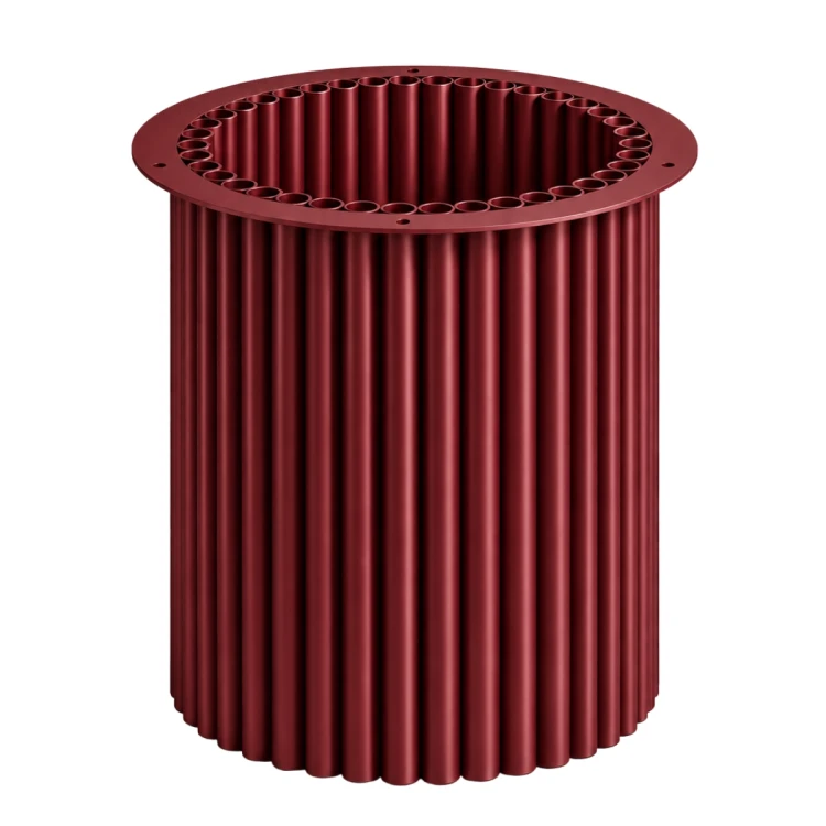 Noga metalowa ryflowana bordowa RAL 3005 Ø30×40 cm | STALWELD FOR HOME