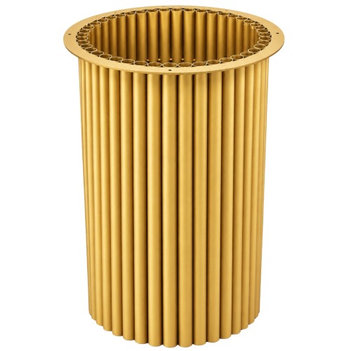 Złota noga metalowa ryflowana Ø40×73 cm do stołu jadalnianego | STALWELD FOR HOME