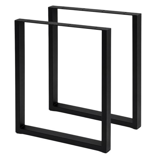 Nogi metalowe 50×72 cm do stołu – czarne, profil 60×20 mm