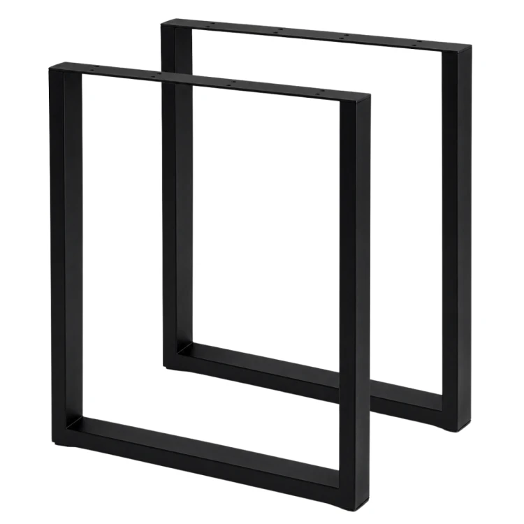 Nogi metalowe 50×72 cm do stołu – czarne, profil 60×20 mm